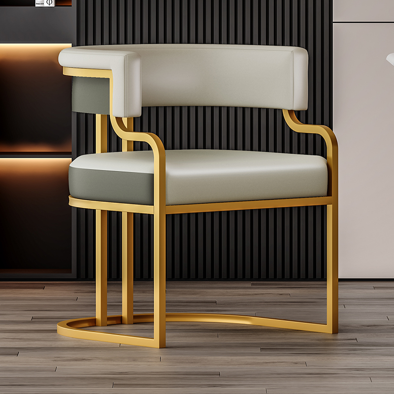 Elegant Framed Arm Chair with Gilded Legs, Secure Foot Pads, and Felt Padding - image 7