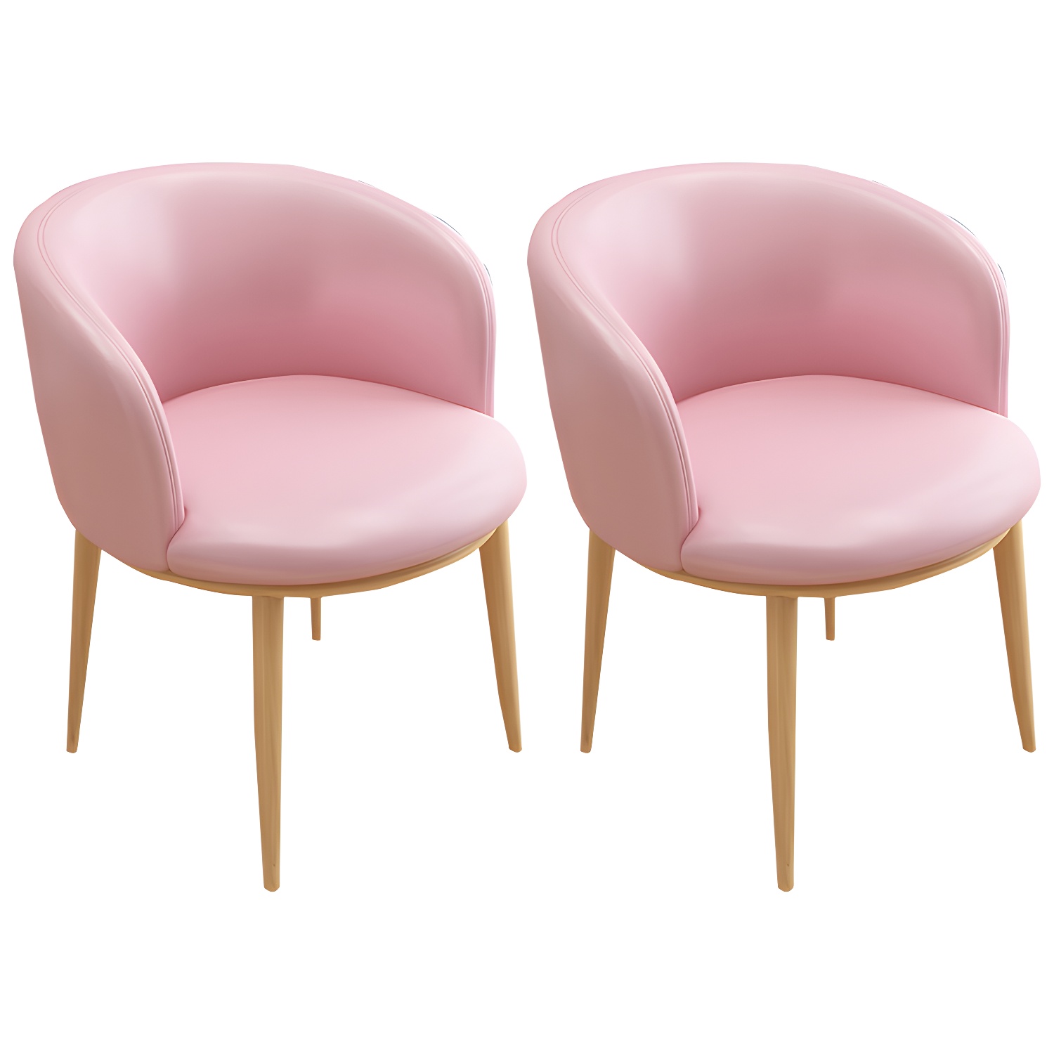 Faux Leather Contemporary Dining Chair with 4 Legs Matte Finish Solid Back Chair - image 9