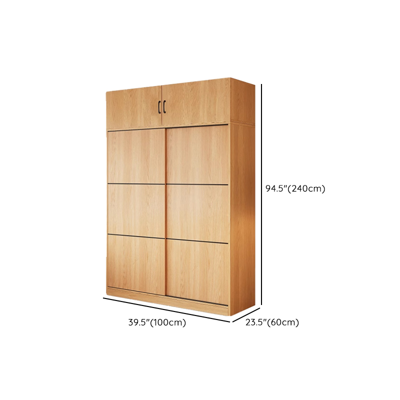 Minimalist Wooden Independent Wardrobe Closet with Soft Close Door, Interior Shelves, and Clothing Rod - image 14