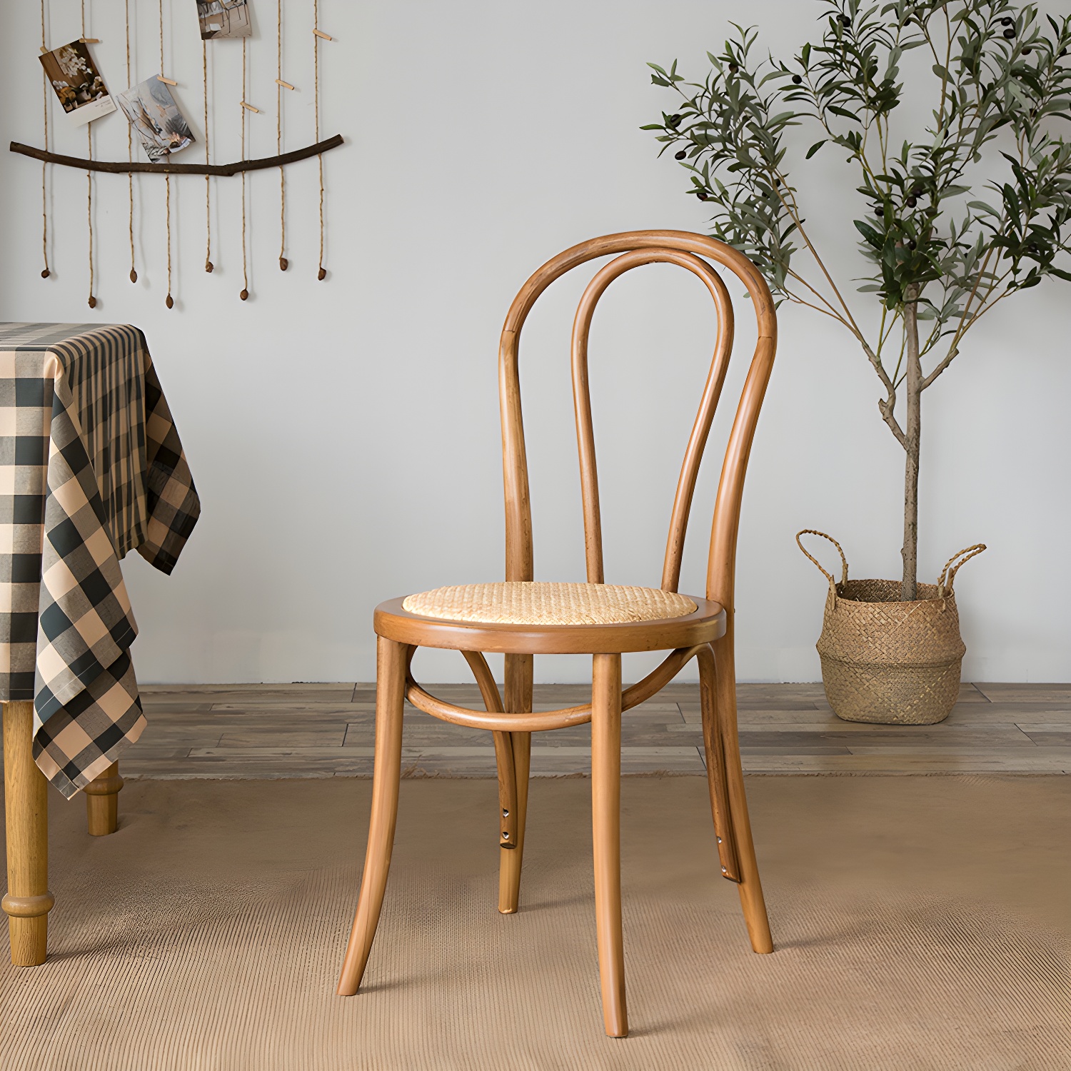 Modern Solid Beech Wood Chairs Kitchen Dining Windsor Back Side Chair Set - image 3