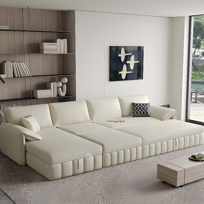 L-Shape/Straight Left Hand Facing/Horizontal Sofa Recliner/Convertible Sofa with Under-seat-storage