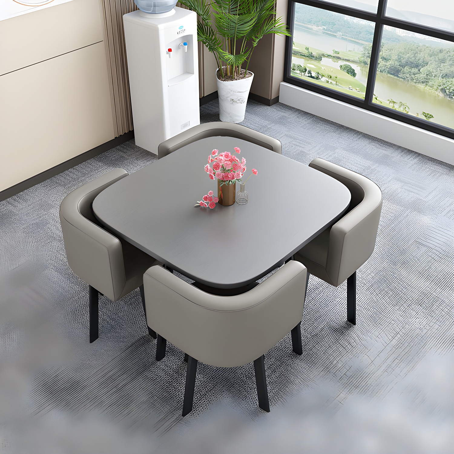 Modern Wood Dining Table Set 5 Pieces Dining Set for Home Use - image 10