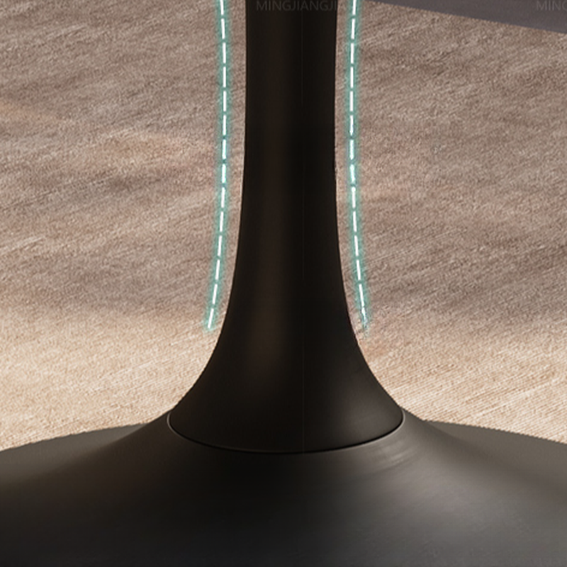 Art Deco Multi-Color Rounded Dining Table with Stone Top, Scratch-immune, Standard Height, Seats 2 - image 11
