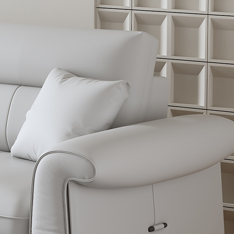 L-Shape/Straight Sofa/Sofa Chaise in Chalk with Under-seat-storage, Right Hand Facing/Horizontal Orientation, and Round Arm - image 7