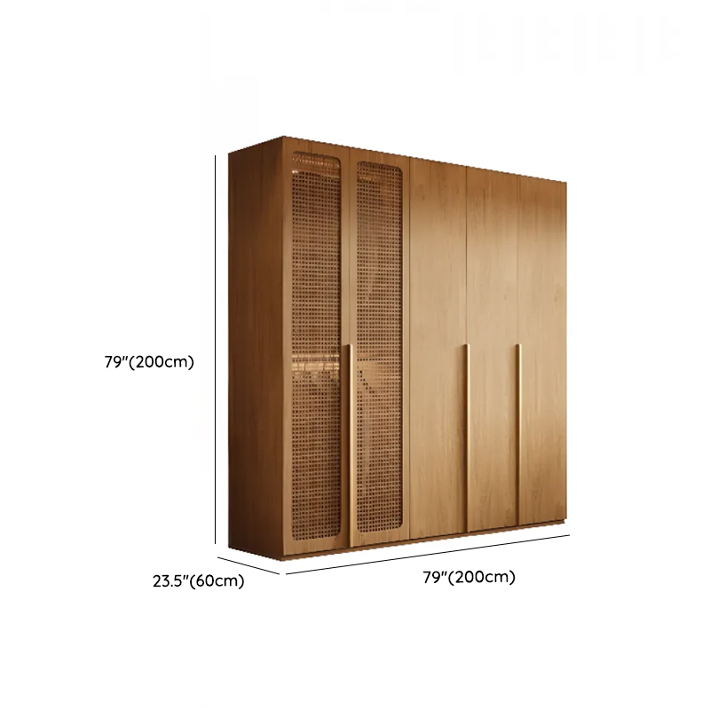 Acorn Minimalist Natural Wood Wardrobe Closet with Soft Close Drawer, Soft Close Door, Interior Shelves, and Clothing Rod - image 10