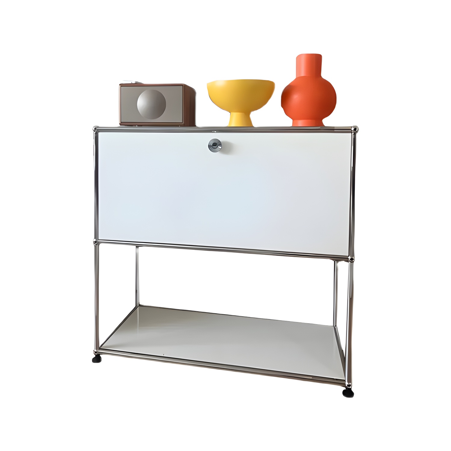 Stainless Steel Sideboard Modern Style Dining Sideboard with Locking Cabinet - image 3