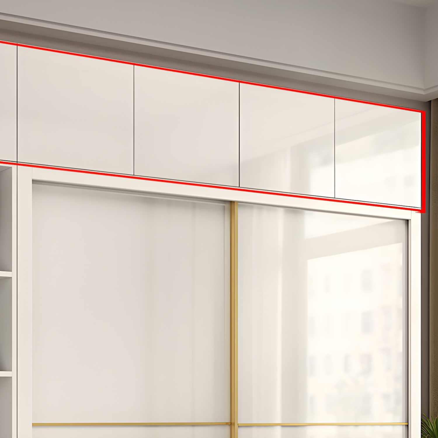 Contemporary Glossy White Storage Cabinet Manufactured Wood Cabinet for Home - image 8