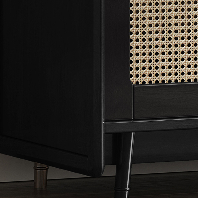 Ink Lumber Wardrobe Armoire with Compartments, Interior Shelves, and Hanging Rod - image 7