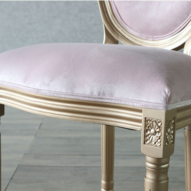 Golden Legged King Louis Back Armless Chair for Dining Room, Outlined Frame with Foot Pads, Steady and Stable - image 20