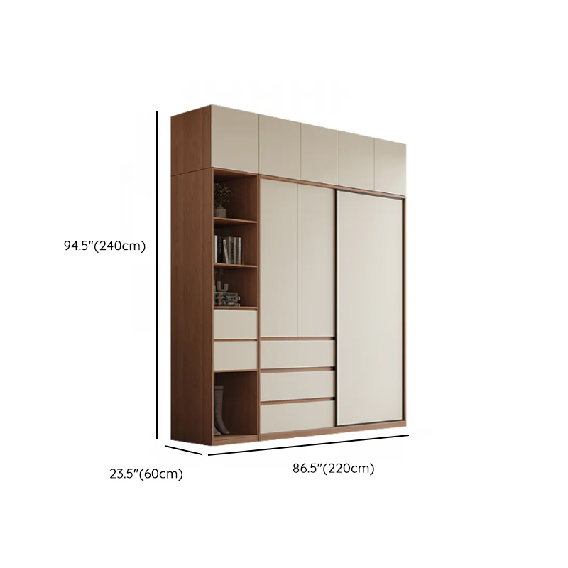 Multi-Color Simple Lumber Wardrobe Closet with Soft Close Drawer, Soft Close Door, Interior Shelves, and Clothing Rod - image 27