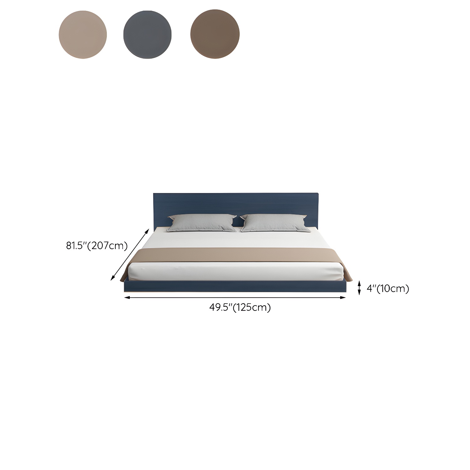 Solid Wood Platform Bed Mid-Century Modern Platform Bed Frame Mattress Included - image 19