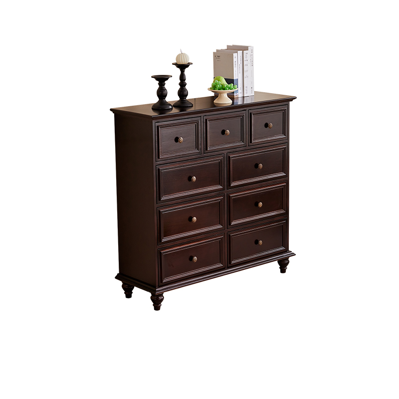 Casual Raw Wood Console Dresser/Semainier with 5/7/9 Drawers in Horizontal/Vertical Orientation