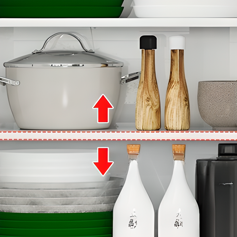 White Trendy Kitchen Storage with 3 Drawers, Standard/Narrow Size, Lumber Countertop, Variable Shelf, and Multiple Doors Options - image 10