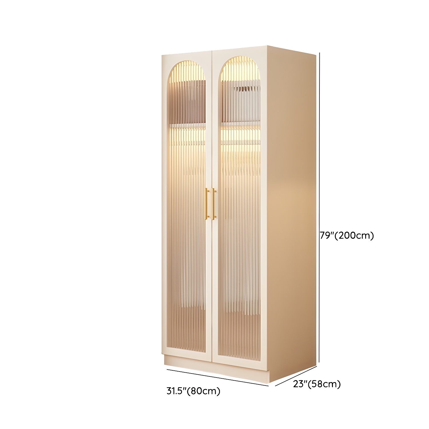 Modern White Wardrobe Armoire with Clothing Rod and Reserve Installation Holes - image 10
