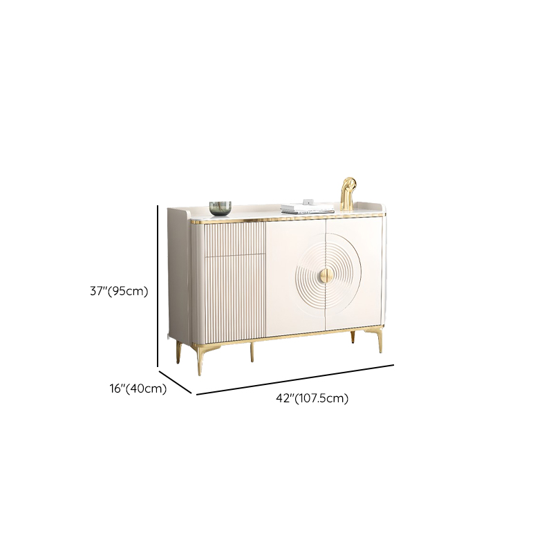 Glam Free Standing Utility Storage Cabinet for Parlor with Sintered Stone Countertop - image 16