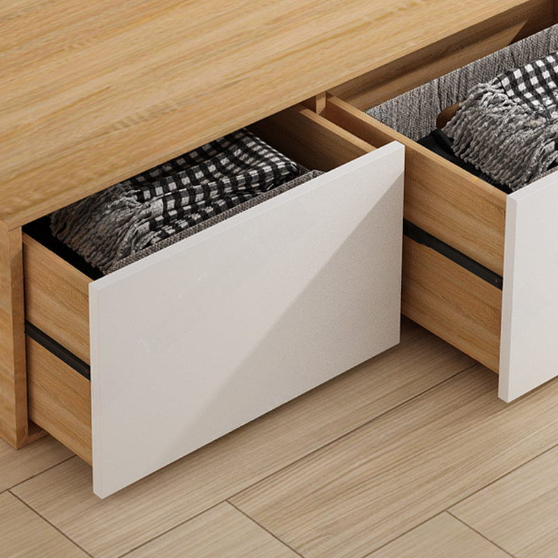 Natural Color Solid Color Storage Included with Storage Drawer for Bedroom - image 4
