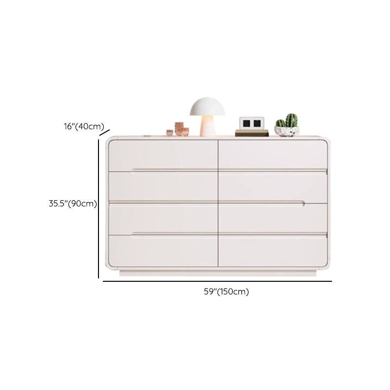 Art Deco White Horizontal/Vertical Bleached Wood Double Dresser/Bachelor Chest with 6 Drawers/8 Drawers/4 Drawers - image 14
