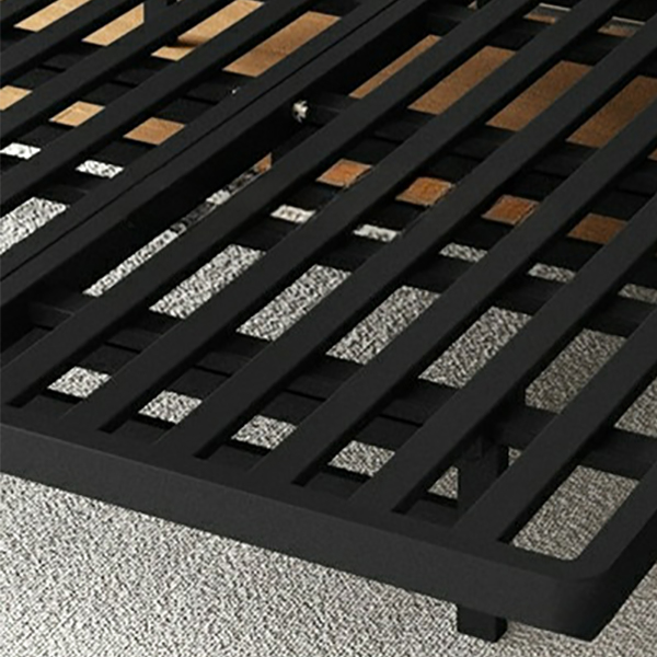 Modern Iron Open-Frame Bed with Solid Color, Metal Slats, and Legs Included - image 8
