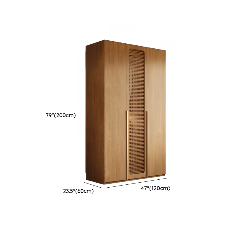 Acorn Minimalist Natural Wood Wardrobe Closet with Soft Close Drawer, Soft Close Door, Interior Shelves, and Clothing Rod - image 6