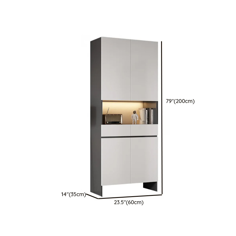 Trendy Rectangle Accent Cabinet with Hutch, Changeable Shelf, Groove Handles, Multi-Color Top, and Soft Close Drawer - image 12