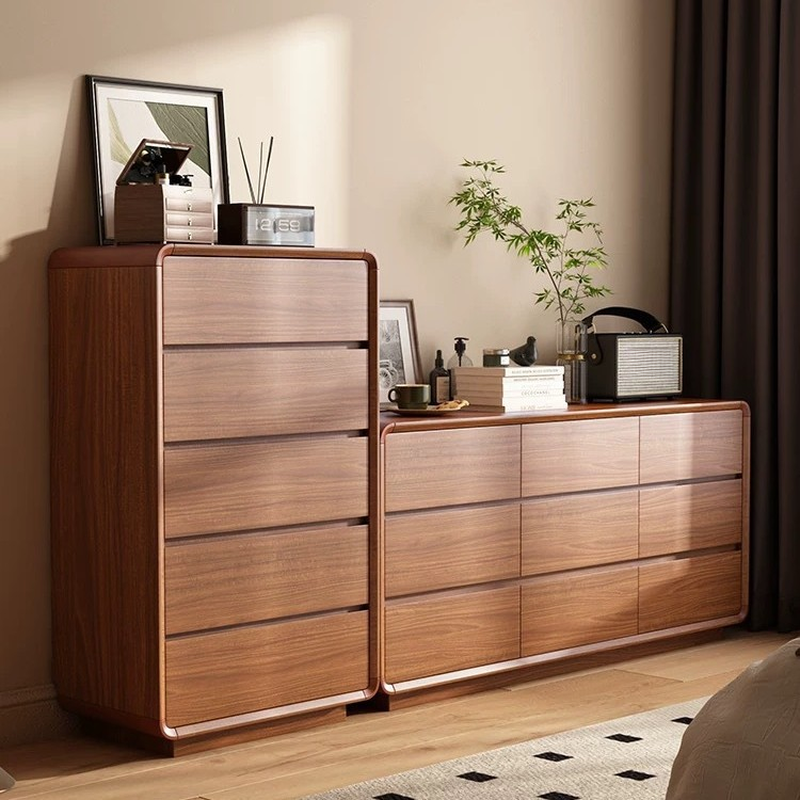 Cocoa Casual Rubberwood Double Dresser/Lingerie Chest with 6/9/5 Drawers Horizontal/Vertical