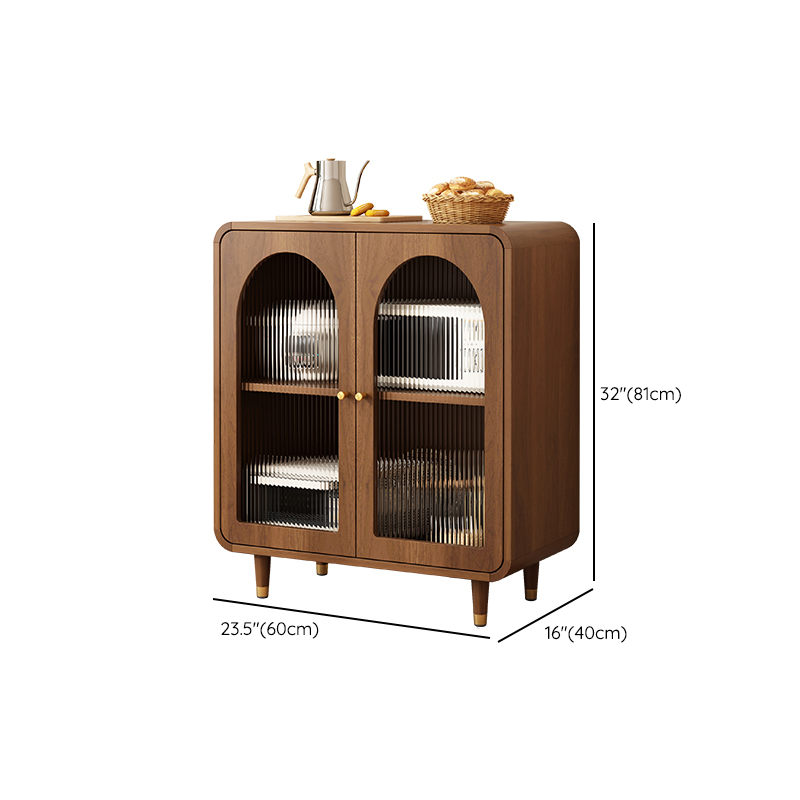 3 Drawers Modish Tan Standard Sink Cabinet with Glass Doors, 2 Shelves/1 Shelf, and Cabinets - image 18