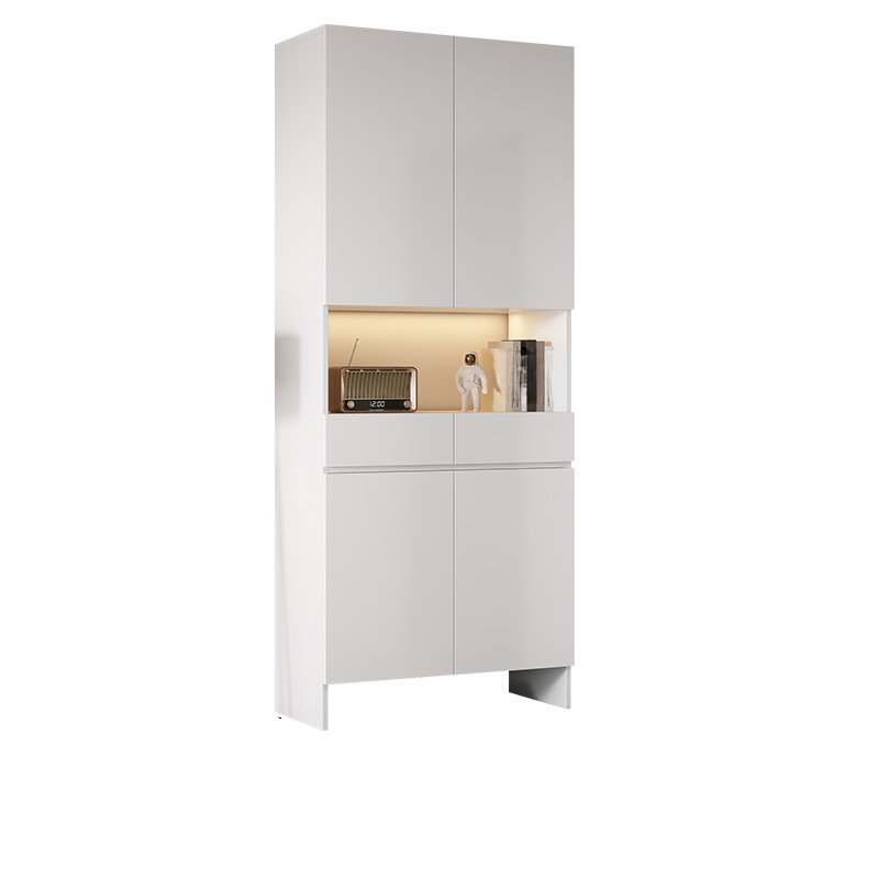 Trendy Rectangle Accent Cabinet with Hutch, Changeable Shelf, Groove Handles, Multi-Color Top, and Soft Close Drawer - image 3
