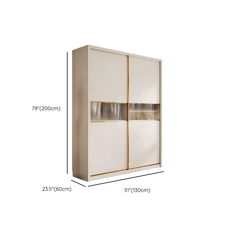 White Modish Manufactured Wood Independent Armoire Cabinet with Soft Close Drawer, Interior Shelves, and Clothing Rod - image 15