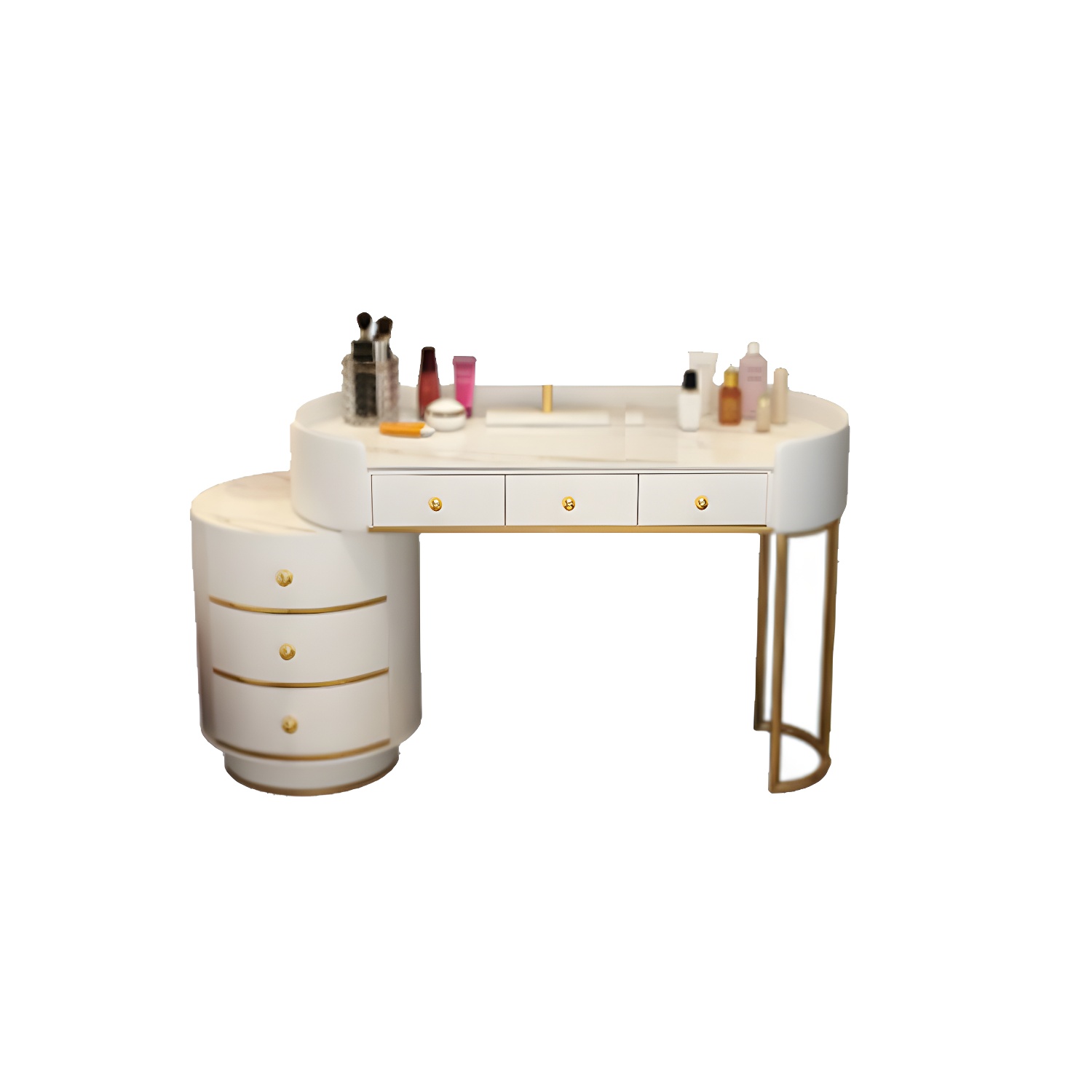 Wooden Makeup Vanity Desk Bedroom Dressing Table Stool Set with Drawer - image 21