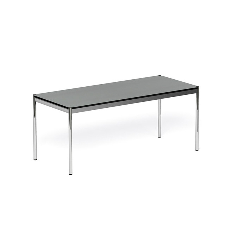 Fixed Table Standard Height Rectangular Dining Table for 8/4 People/6 People with Stainless Steel Legs and a Top in Engineered Wood in a Modern Simple Style