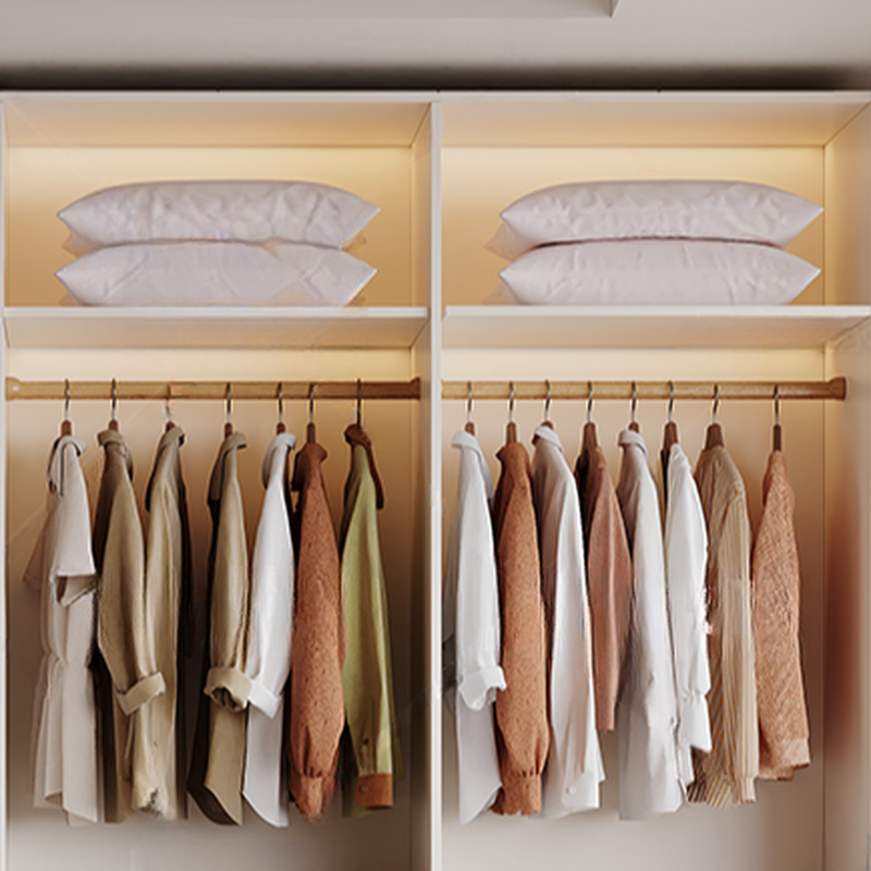 Casual Wooden Independent Armoire Cabinet with 3-Drawer, Interior Shelves, and Hanging Rod - image 7