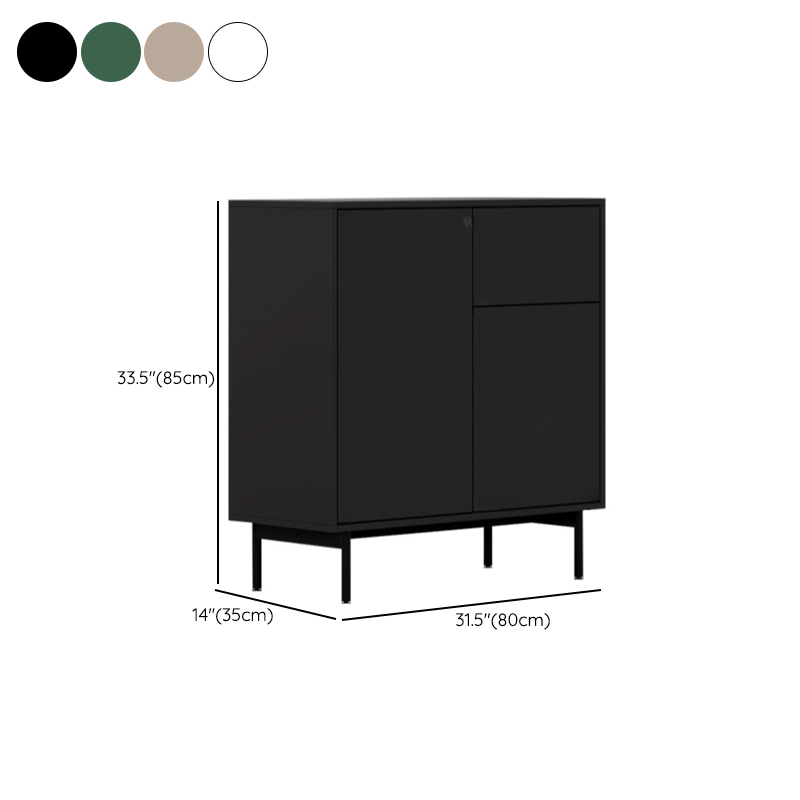 Ground Design Narrow Server with 2 or 1 Drawer, Drawers Storage, Alterable Shelf, and 3 or 2 Doors Tabletop - image 15