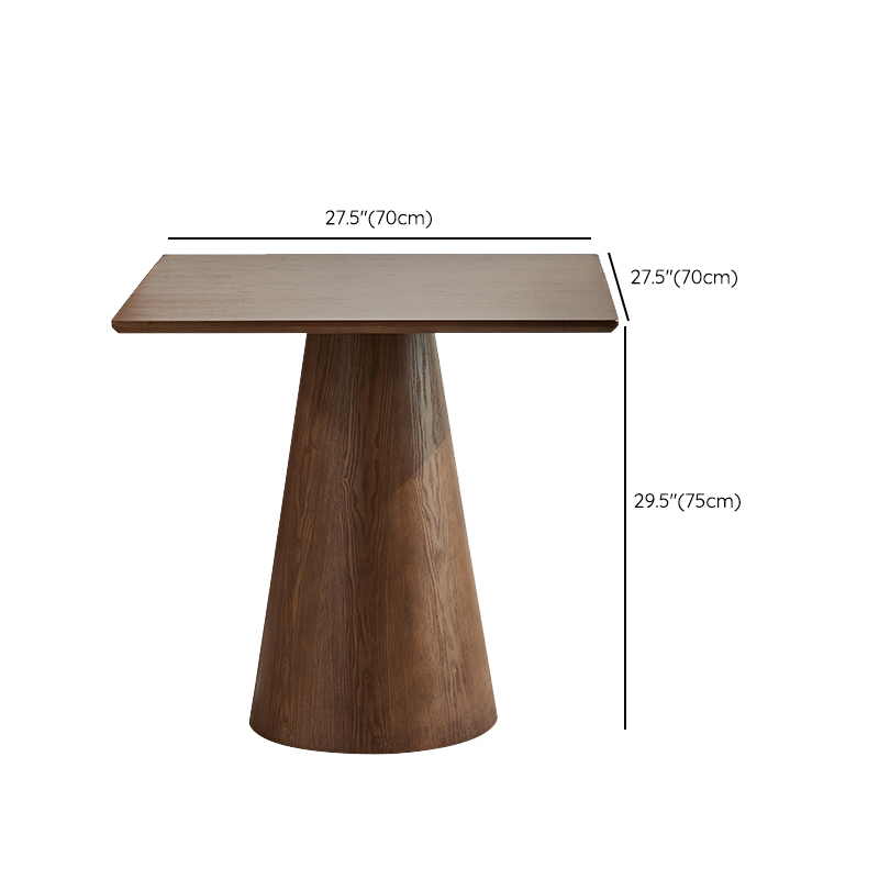 Scandinavian Style Standard Height Fixed Lumber Dining Table for 2 with Sepia Top - image 13