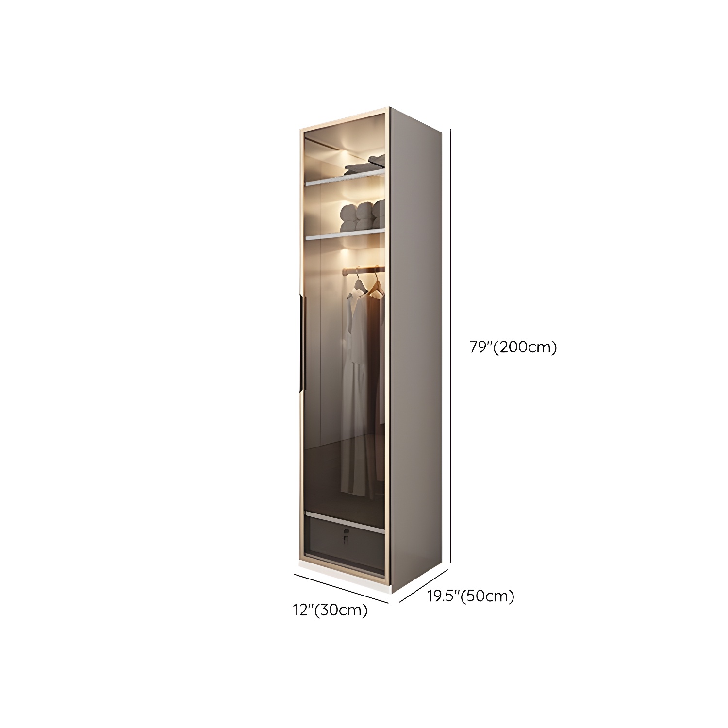 White Colour Wardrobe Armoire Contemporary Style Wooden Wardrobe Closet for Bedroom - image 16