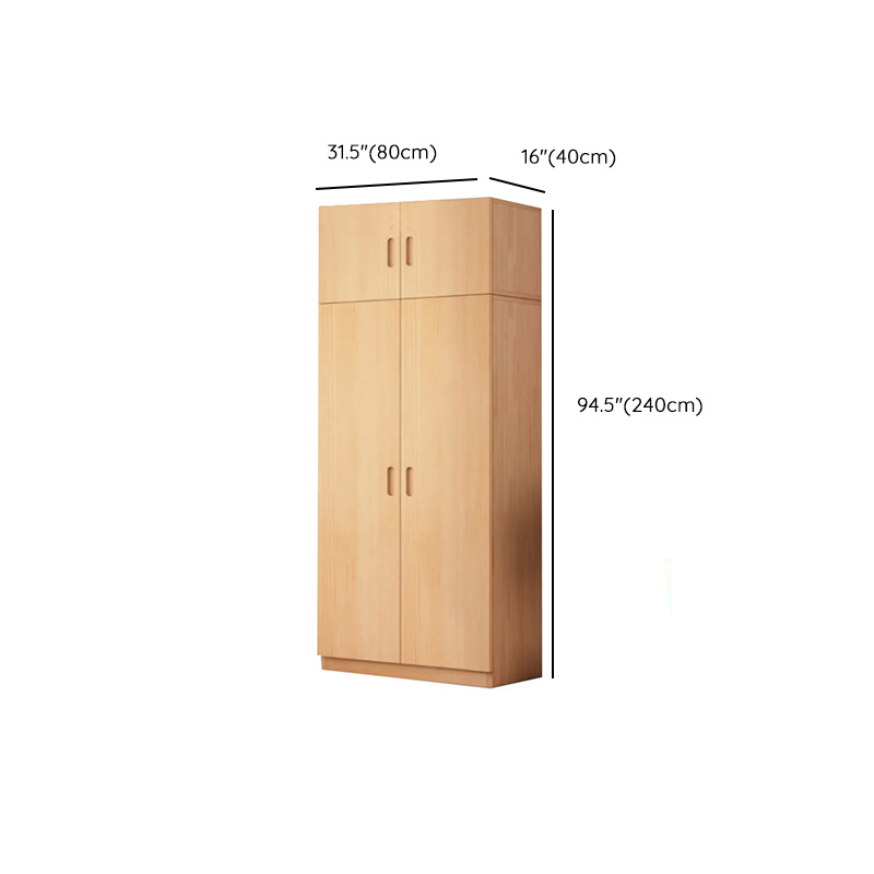 Freestanding Natural Wood Natural Wardrobe - image 33