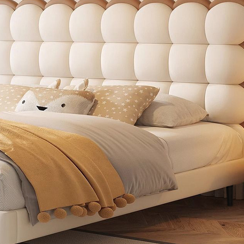 Solid Color Storage Included Panel Bed with Stitch-tufted Panel Headboard and Sponge Upholstery - image 5