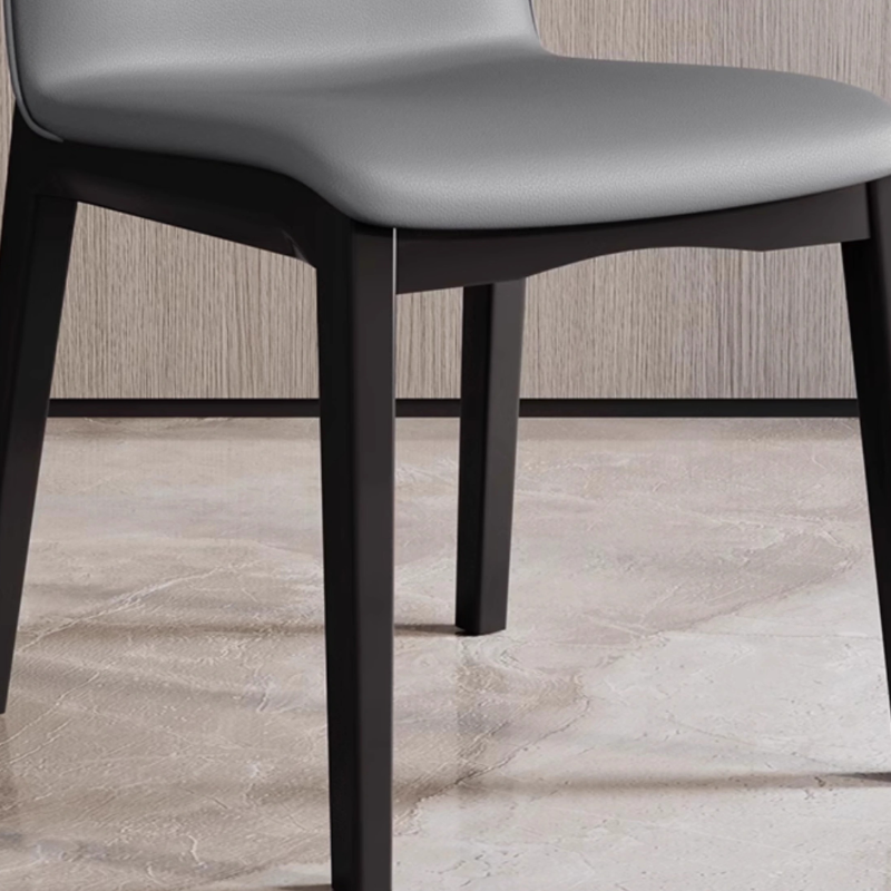 Modern Simple Style Armless Chair with Parsons Chair Back, Upholstered in Timber Legs - image 7