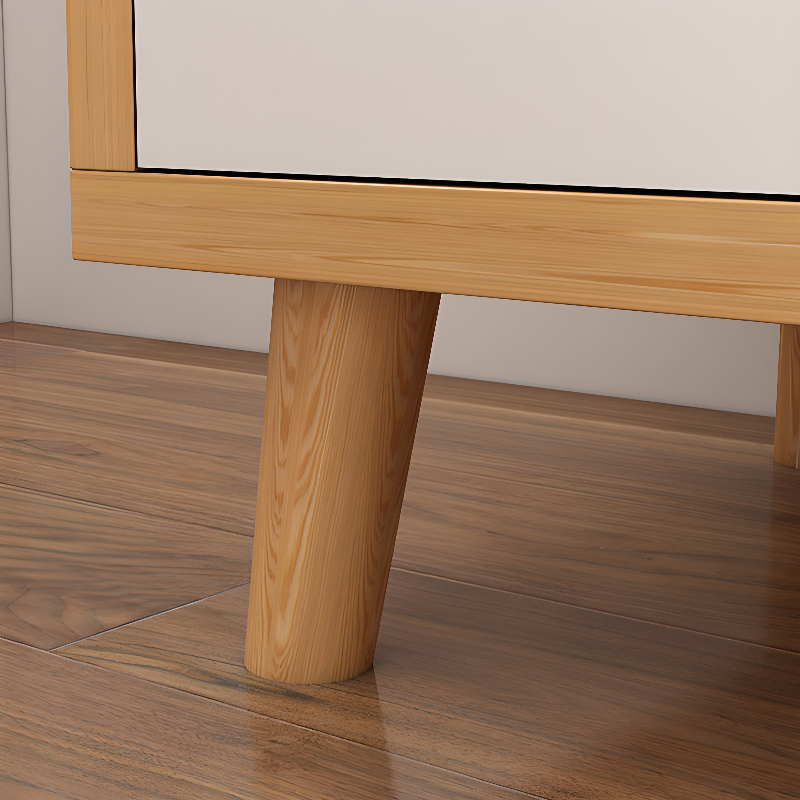 Natural Finish Self-supporting 2-Drawer Wardrobe in Solid and Manufactured Wood - image 7