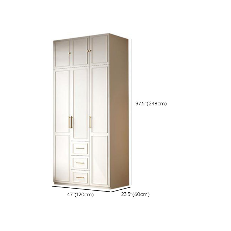 Modern Manufactured Wood Standalone Almirah with Soft Close Drawer, Soft Close Door, Interior Shelves, and Hanging Rod - image 14