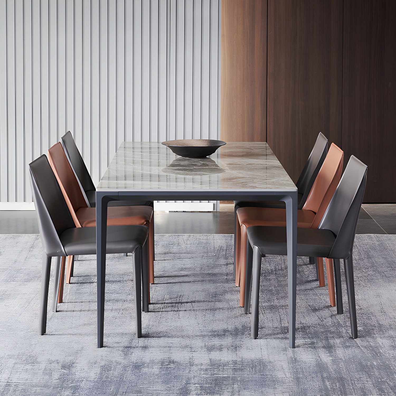 Contemporary Sintered Stone Dining Table Set 1/4/5/7 Pieces Dining Set for Home - image 3