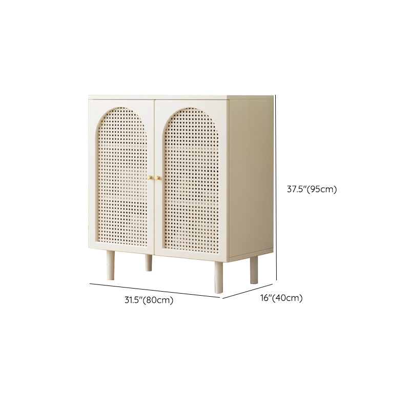 White Modern Manufactured Wood Buffet Server for Living Room - image 9