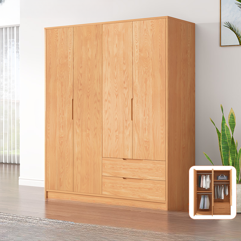 Wood Color Nordic Unfixed Wardrobe Closet - image 4