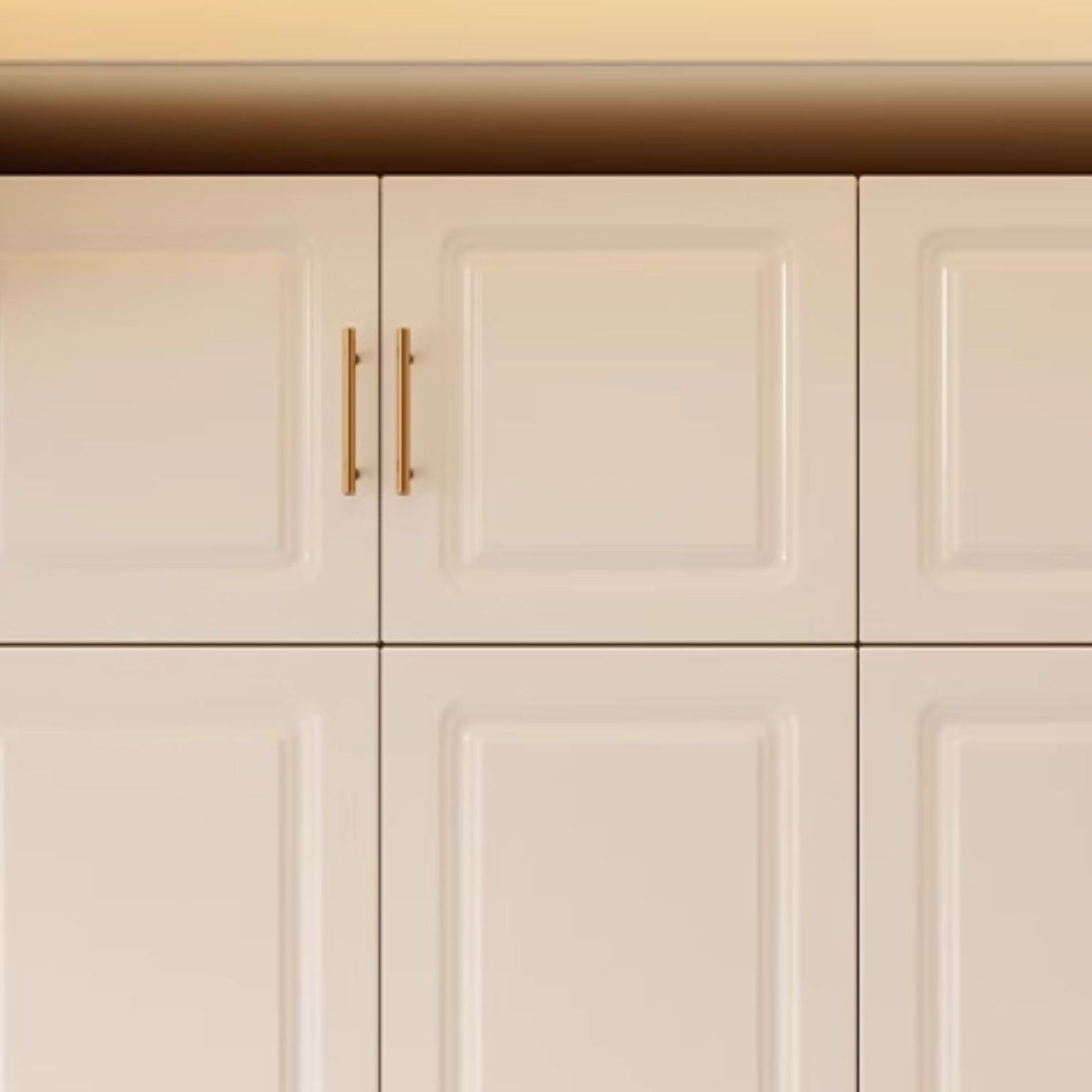 Chalk Modish Laminate Wardrobe Closet with Soft Close Drawer, Soft Close Door, Interior Shelves, and Clothing Rod