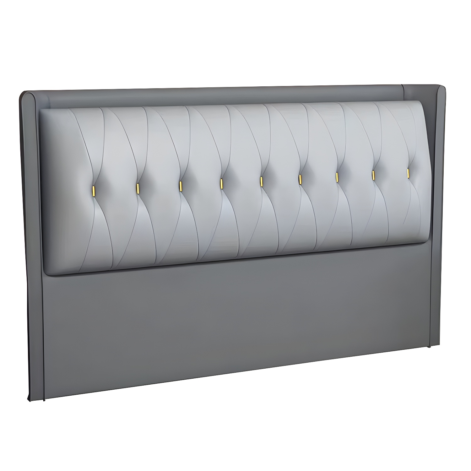 Contemporary Headboard Bed with Tufted Leather Upholstery in Rectangular - image 23