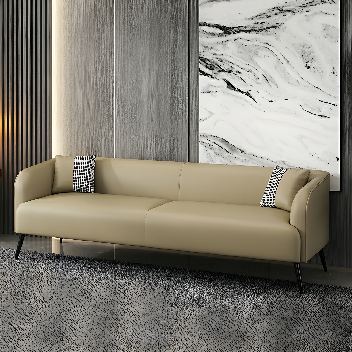 3-Seater Modern 69" L Standard Sofa with Tight Back for Living Room - image 7