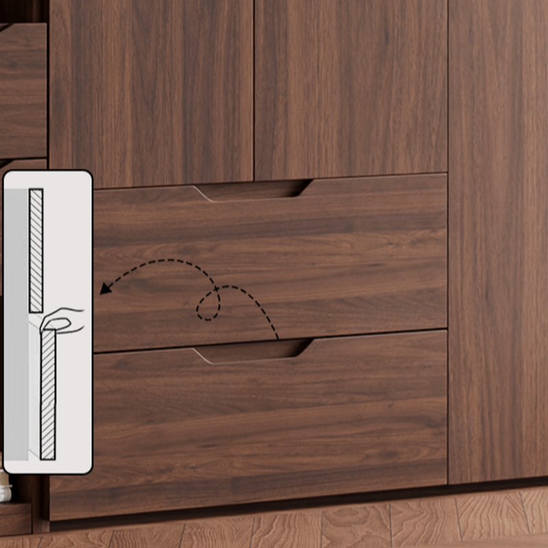 Acorn Minimalist Natural Wood Wardrobe Closet with 2 Drawers, Soft Close Door, Interior Shelves, and Clothing Rod - image 4