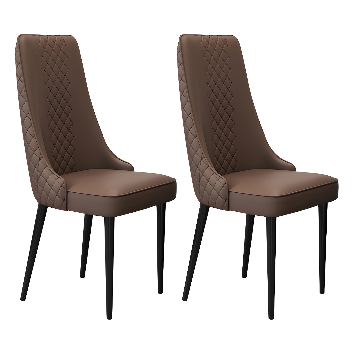 Glam Style Side Chair Leather Parsons Indoor Dining Chair for Living Room - image 3