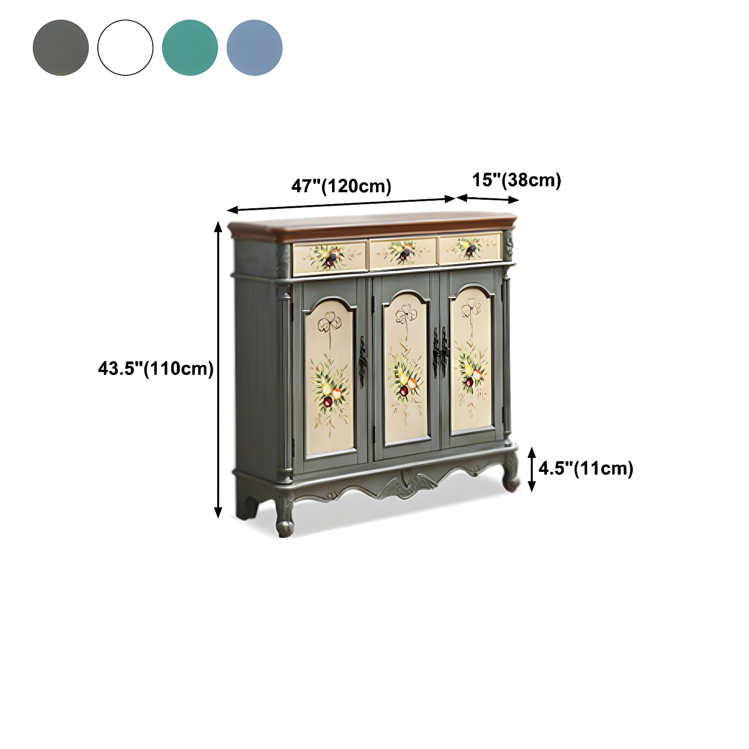 Glam Style Wood Sideboard with Drawers Dining Server for Kitchen - image 16