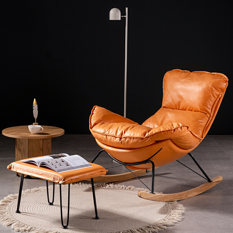Comfortable Upholstered Rocking Chair with Solid Wood Frame for Modern Home Decor - image 10