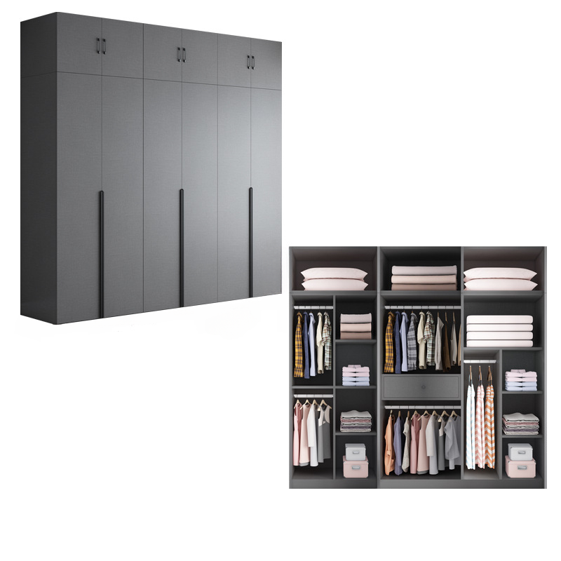 Trendy Dove Grey Wooden Wardrobe with Interior Shelves, Soft Close Door & Hanging Rod - image 14